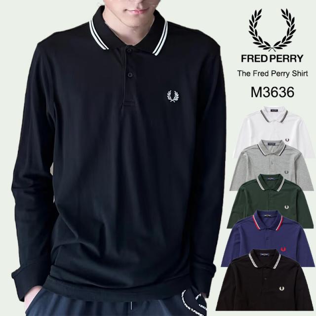 フレッドペリー 長袖ポロシャツ ネイビー FRED PERRY フレッドペリー 長袖ポロシャツ メンズ The Fred